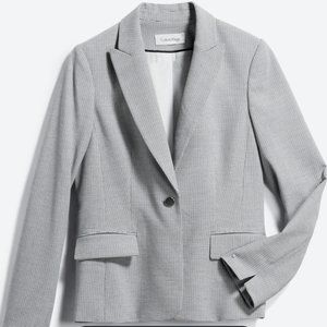 Calvin Klein Carsen Textured Printed Blazer Women's size 14 NWT